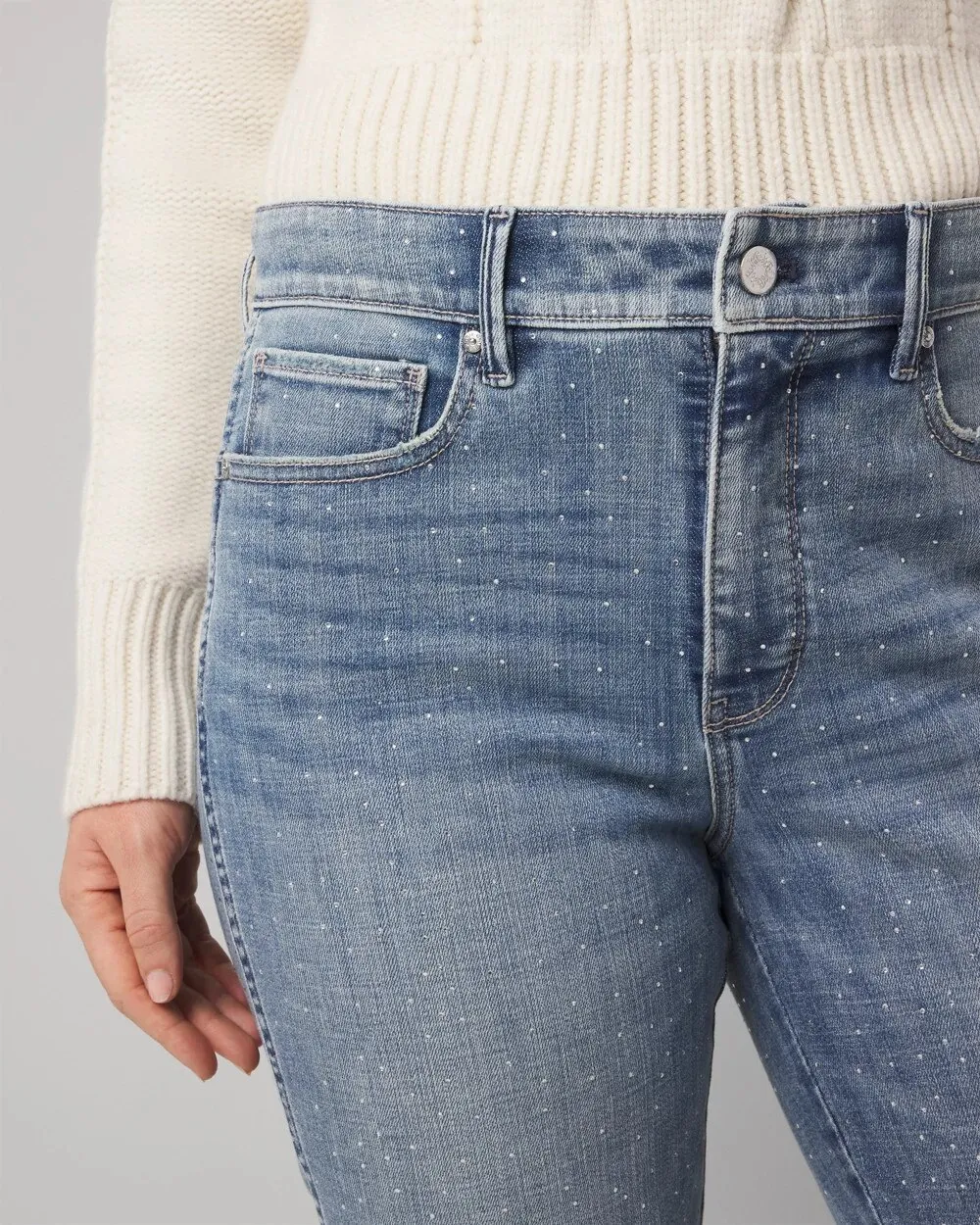 Curvy High-Rise Everyday Soft Denim™ Embellished Straight Jean