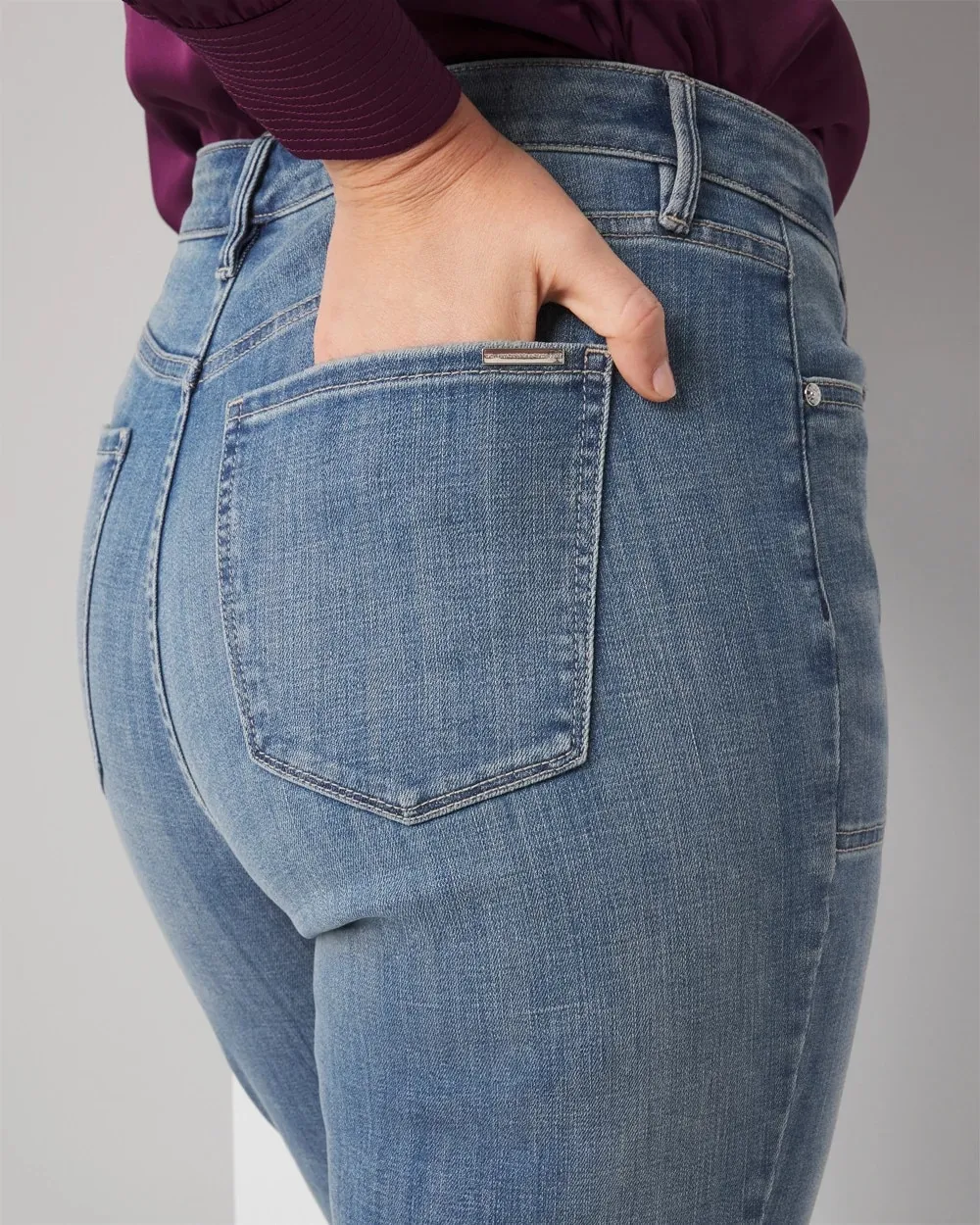 Curvy High-Rise Everyday Soft Denim™ Novelty Pocket Bootcut Jean