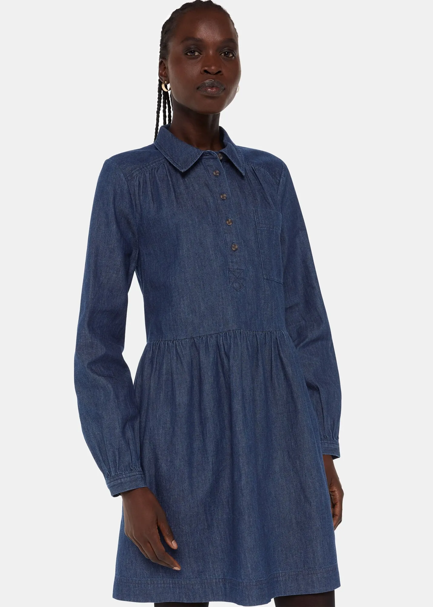 Dark Denim Winnie Chambray Denim Dress