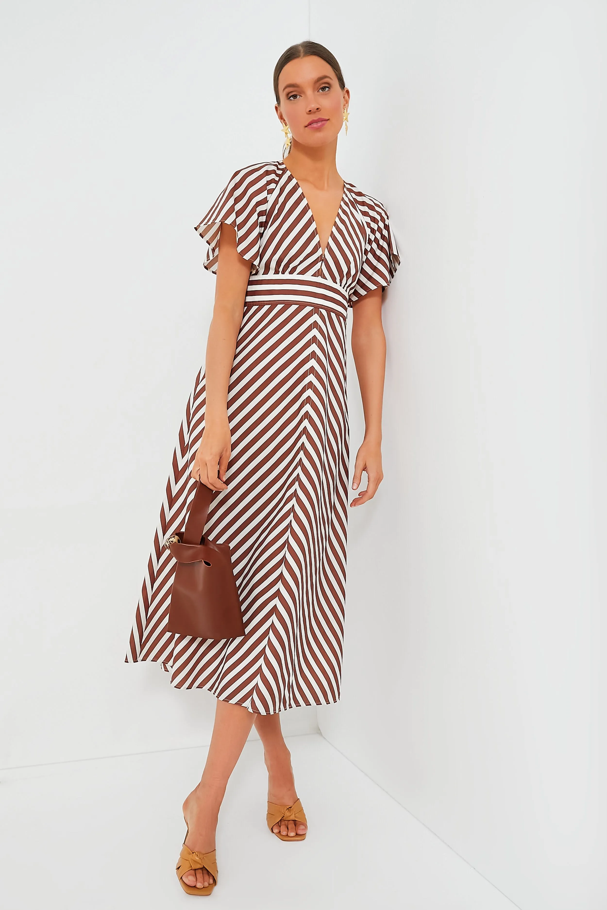 Deep Spice Sorrento Stripe Tie Dress