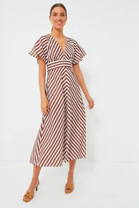 Deep Spice Sorrento Stripe Tie Dress