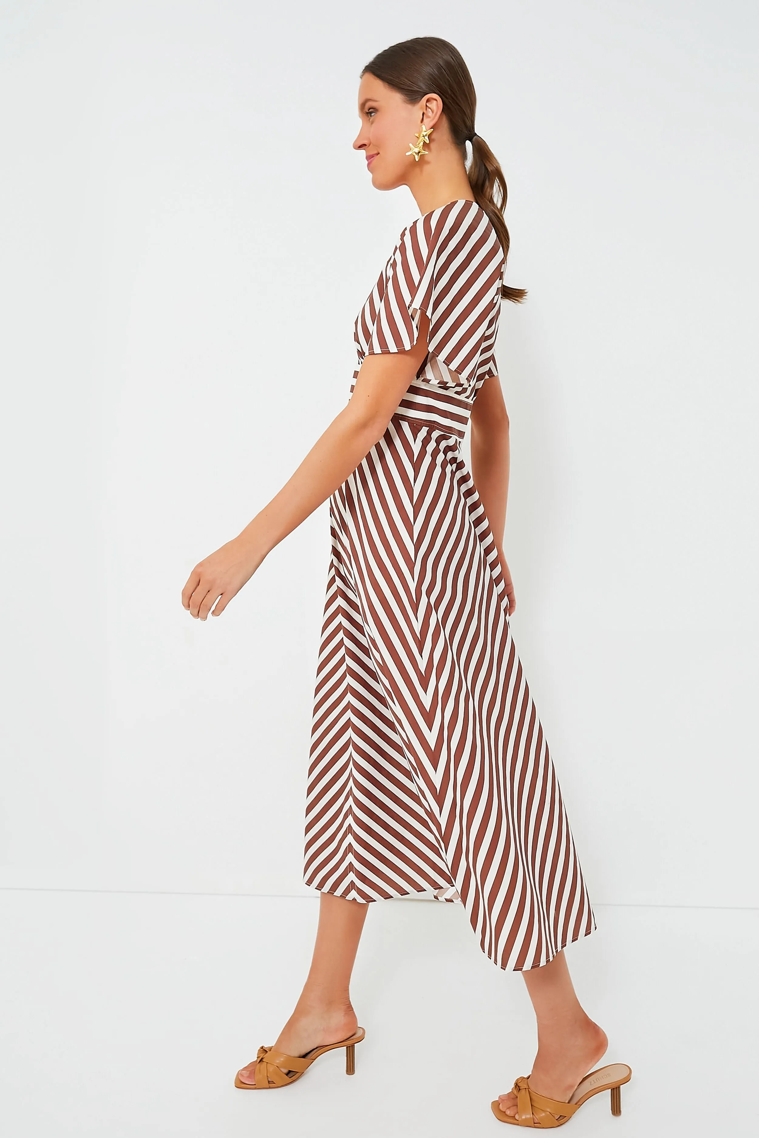 Deep Spice Sorrento Stripe Tie Dress