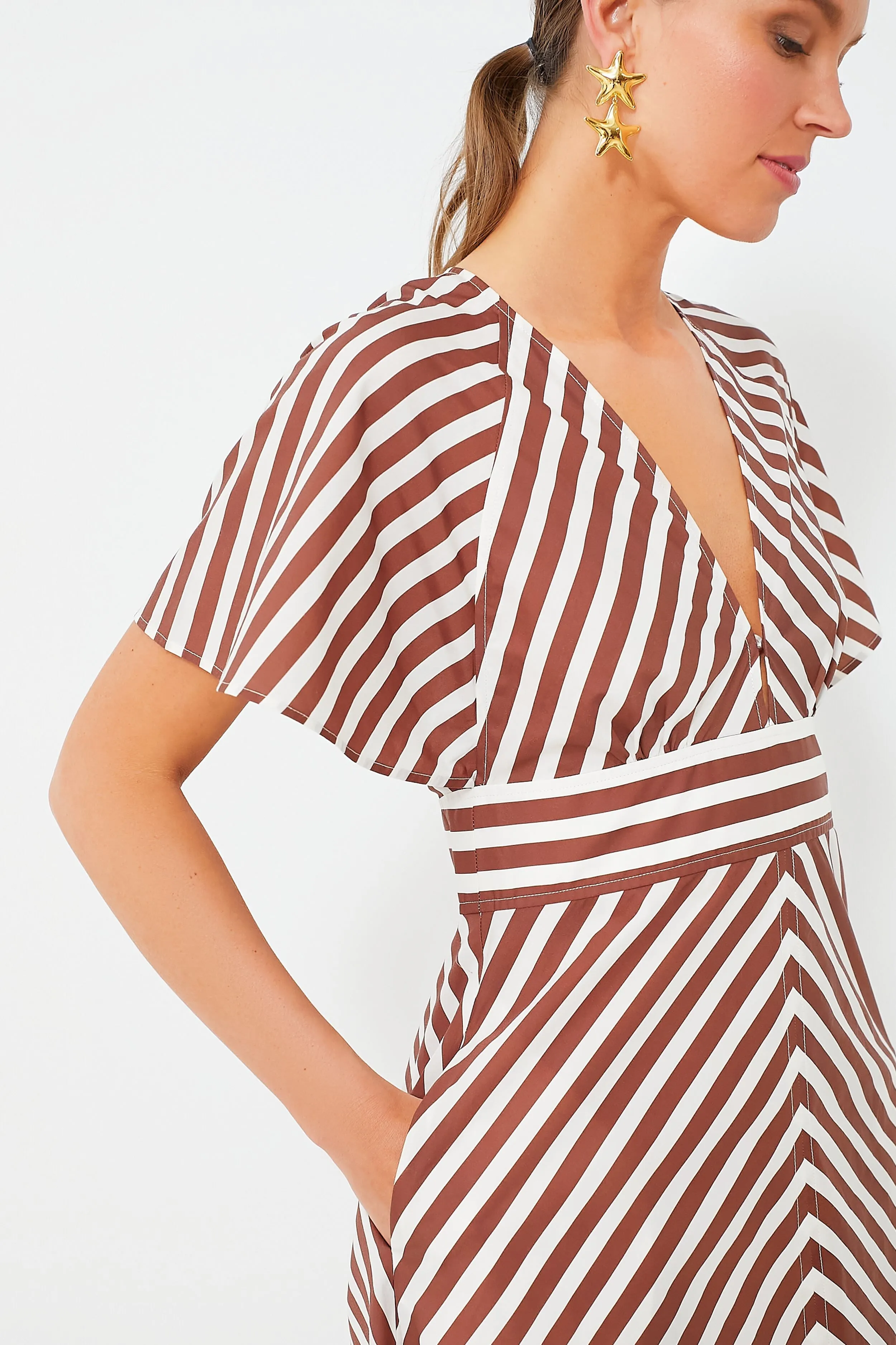 Deep Spice Sorrento Stripe Tie Dress