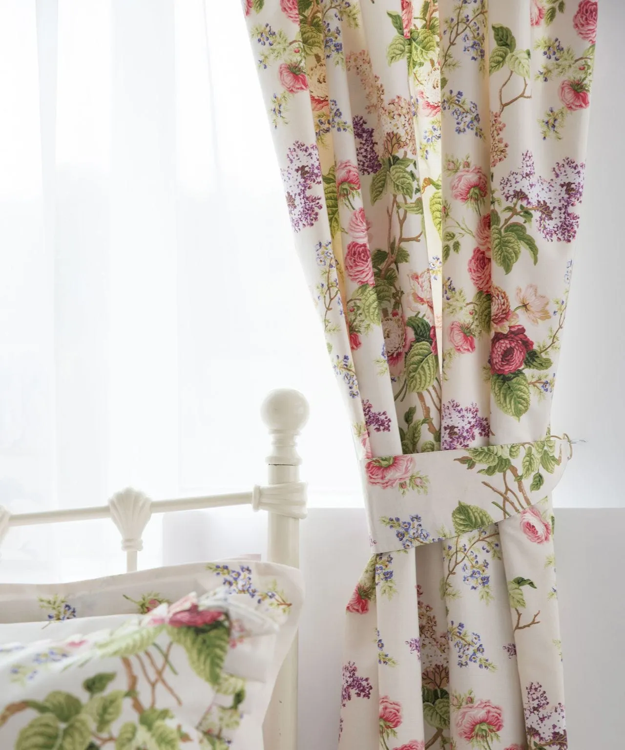 Delphine Lined Curtains with tie backs