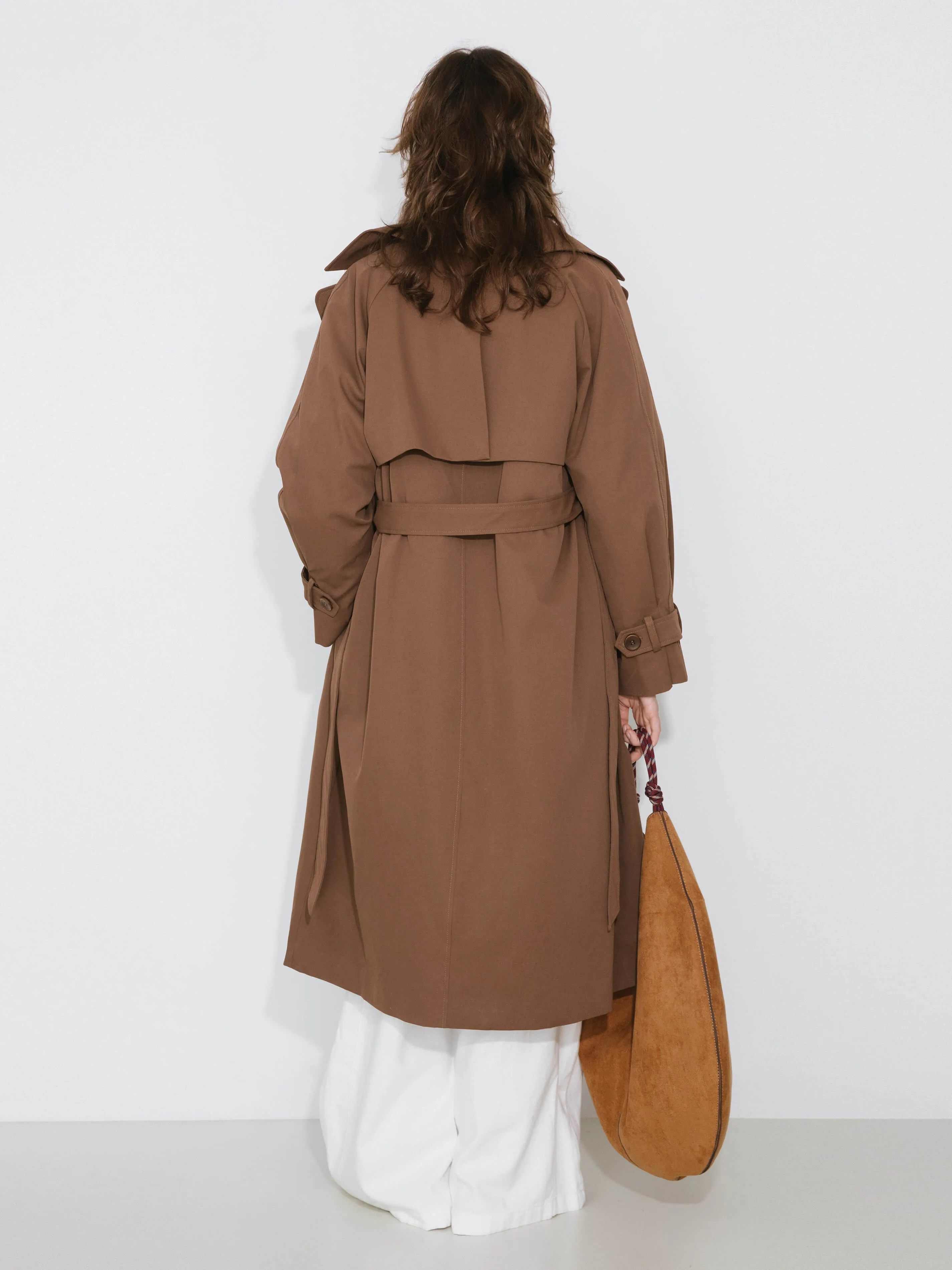 Double-Layer Long Trench Coat Style Down Coat