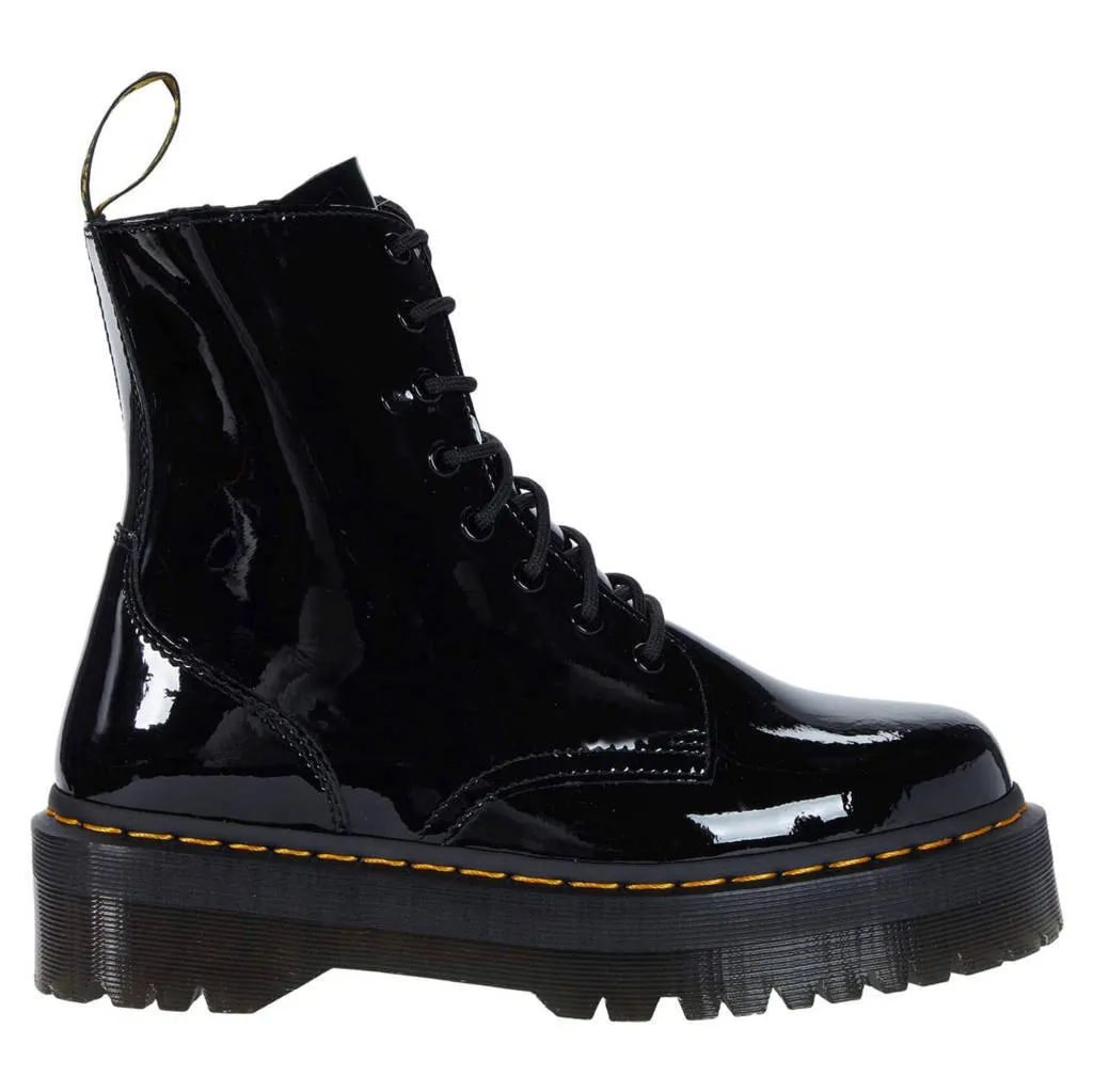 Dr. Martens Unisex Boots Jadon Pull-On Lace-Up Side-Zip Ankle Patent Leather - UK 6.5