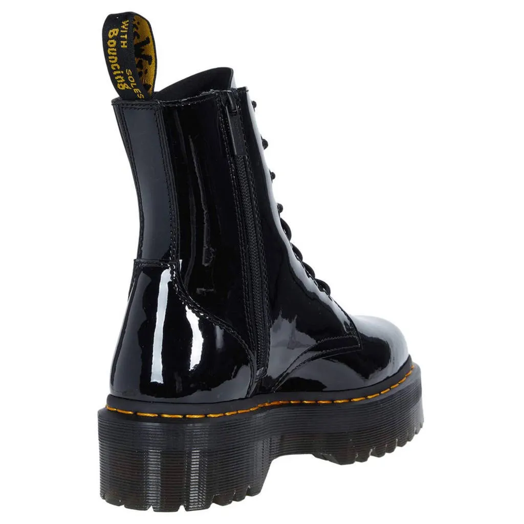 Dr. Martens Unisex Boots Jadon Pull-On Lace-Up Side-Zip Ankle Patent Leather - UK 6.5