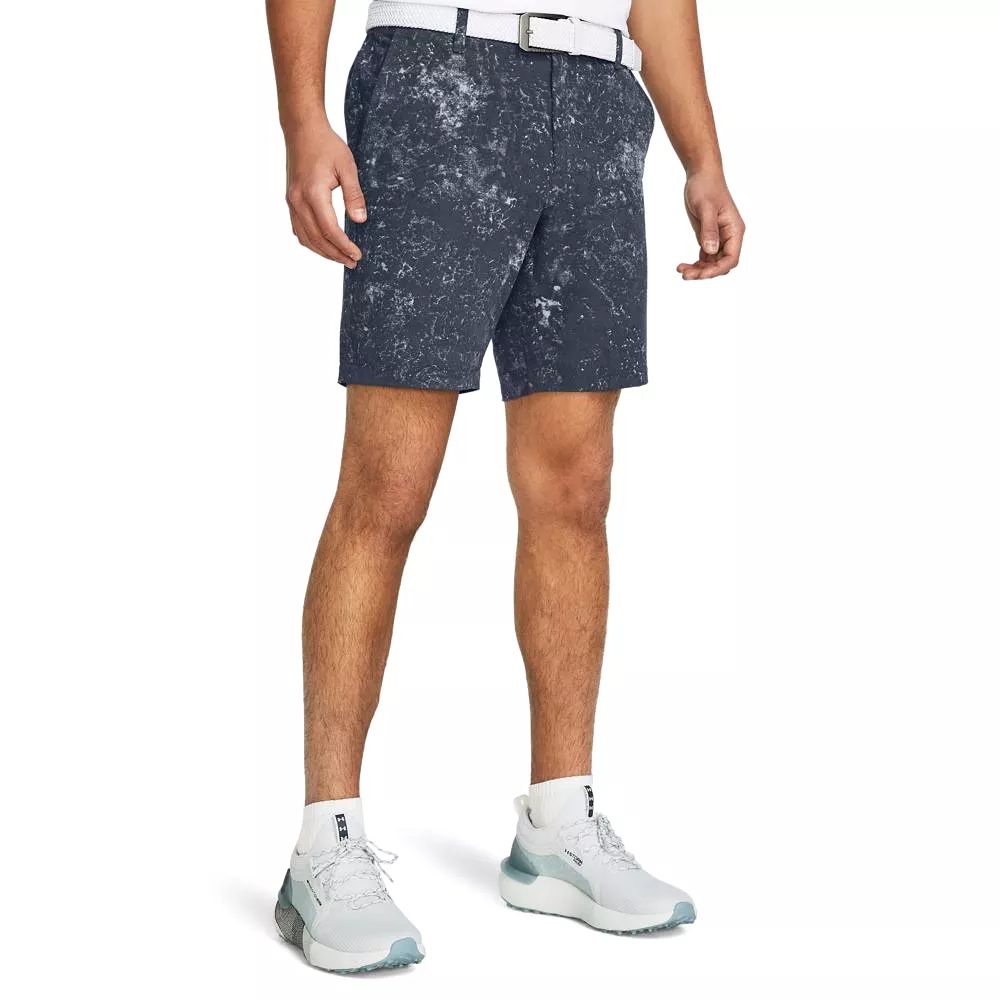 Drive Printed Tapered Fit Golf Shorts Grey - SS24