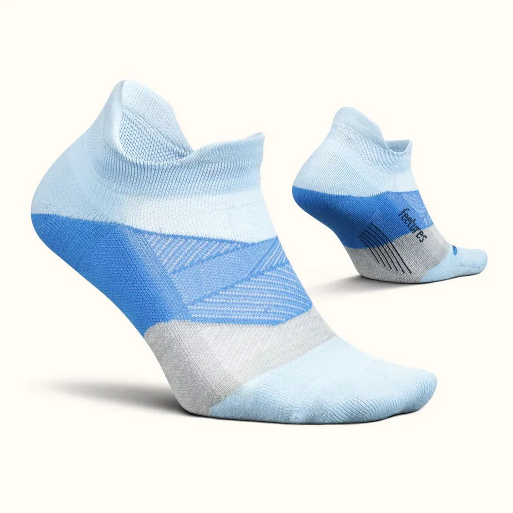 Feetures Elite Light Cushion No Show Tab Socks - Big Sky Blue