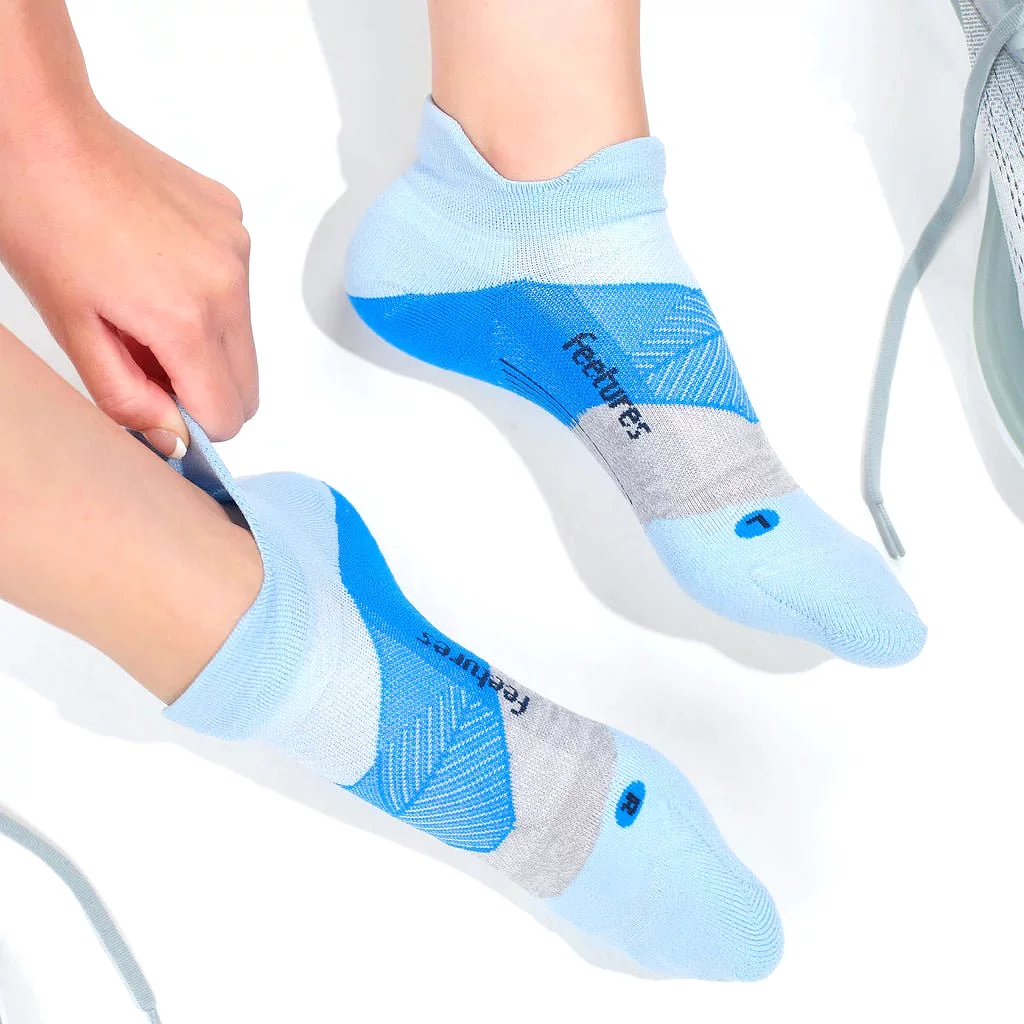 Feetures Elite Light Cushion No Show Tab Socks - Big Sky Blue