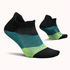 Feetures Elite Light Cushion No Show Tab Socks - Bust Out Black