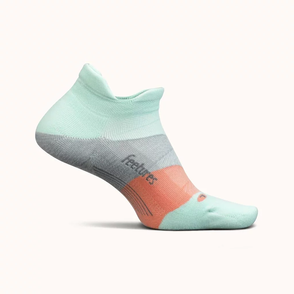 Feetures Elite Light Cushion No Show Tab Socks - Move Aside Mint