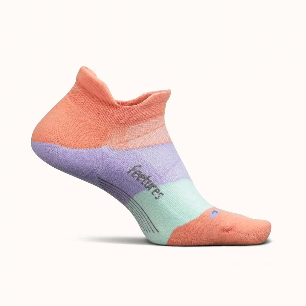 Feetures Elite Light Cushion No Show Tab Socks - Pop Off Peach