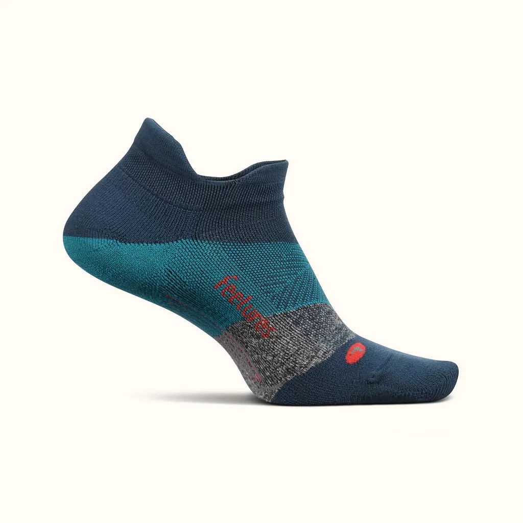 Feetures Elite Light Cushion No Show Tab Socks - Trek Teal