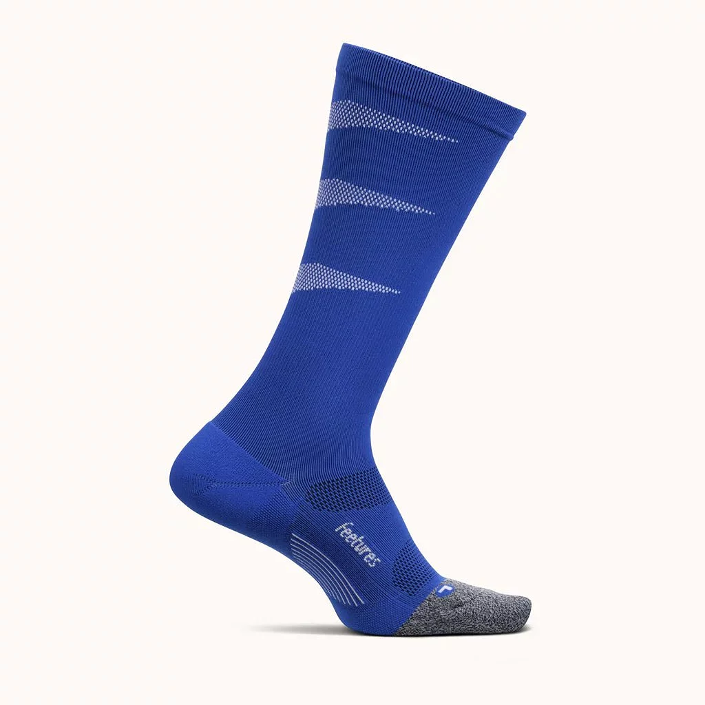 Feetures Graduated Compression Light Cushion Knee High Socks - Buckle Up Blue