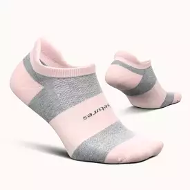 Feetures High Performance Cushion No Show Tab Socks - Pink Blanket