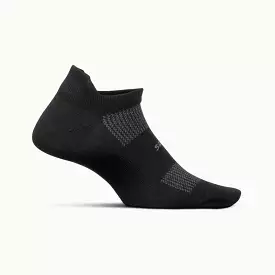 Feetures High Performance Max Cushion No Show Tab Socks - Black