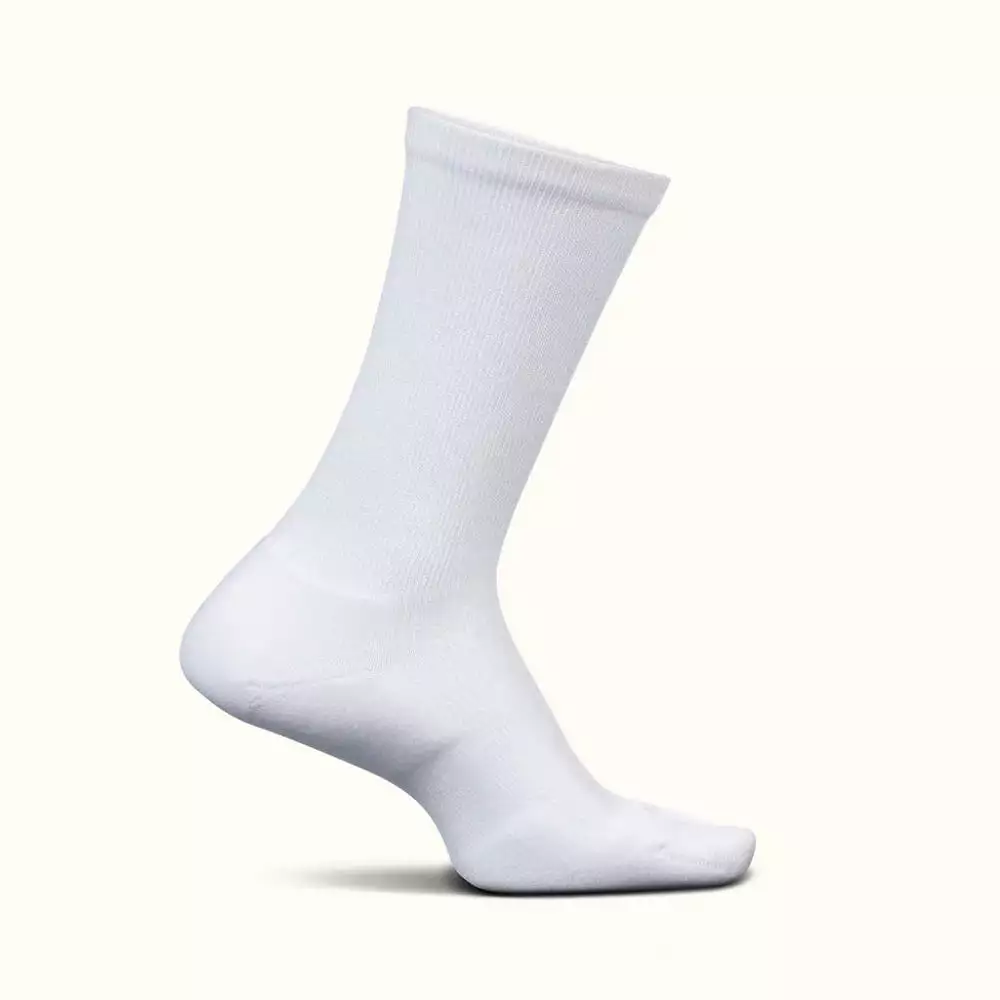 Feetures Therapeutic Max Cushion Crew Socks - White