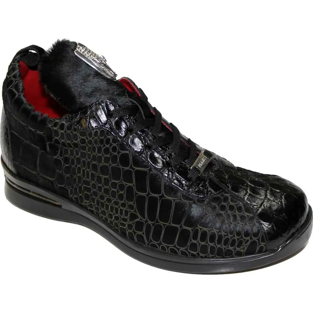 Fennix Bentley Genuine Pony/ Alligator Sneakers Black