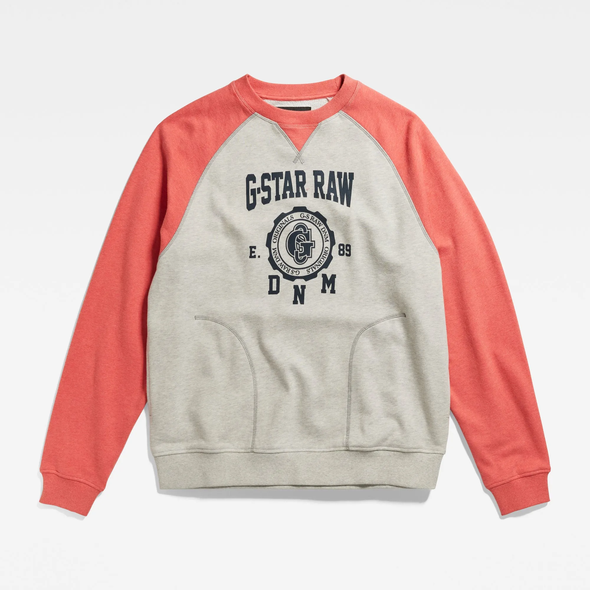 G-Star RAW COLLEGIC RAGLAN LOOSE R SW / Men’ / MILK HTR/FINCH HTR GREY