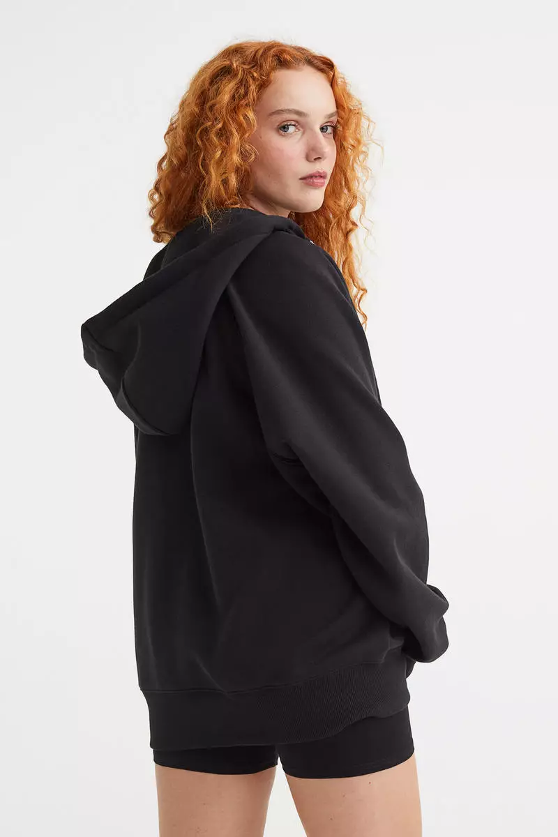 H&M Oversized zip-through hoodie