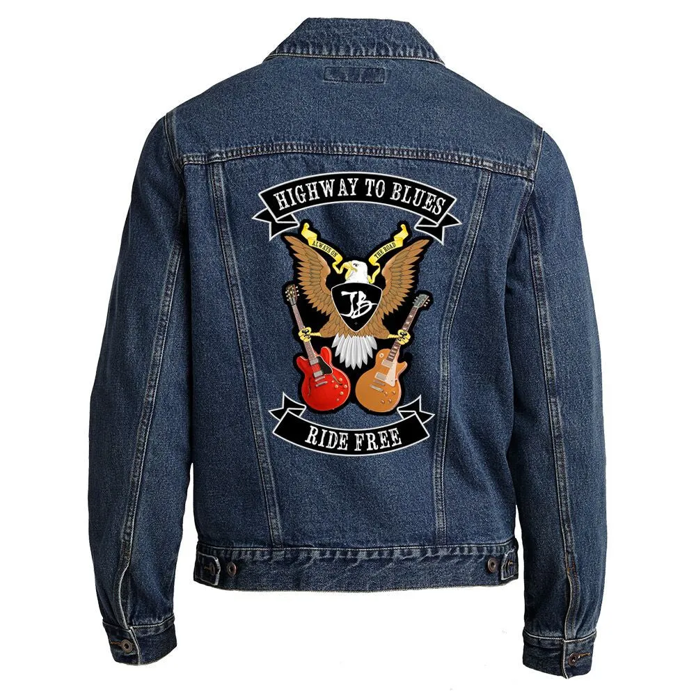 Highway to Blues Back Patch - Port Authority Denim Jacket (Men)