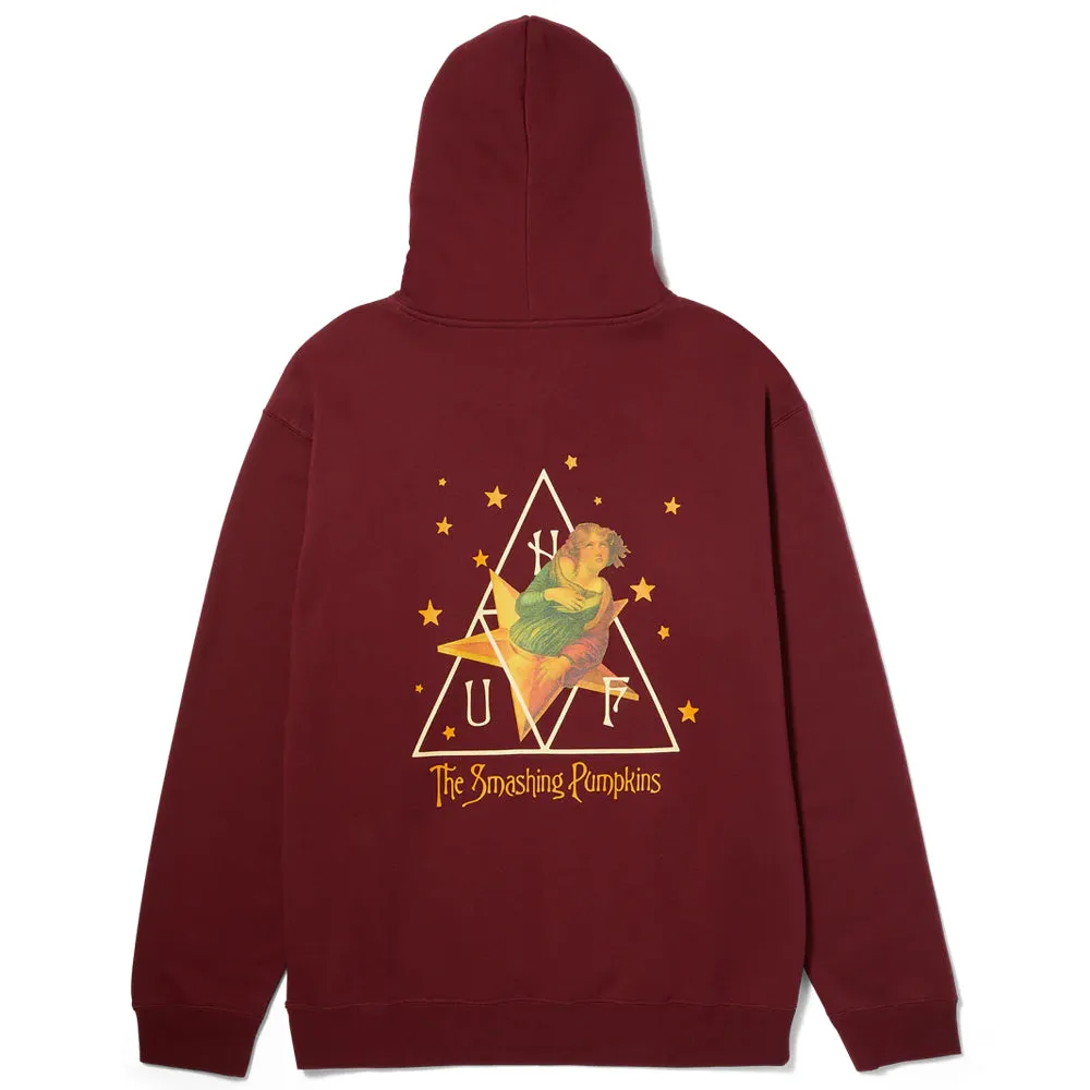 HUF X SMASHING PUMPKINS INFINITE STAR GIRL PULLOVER HOODIE // DEEP WINE