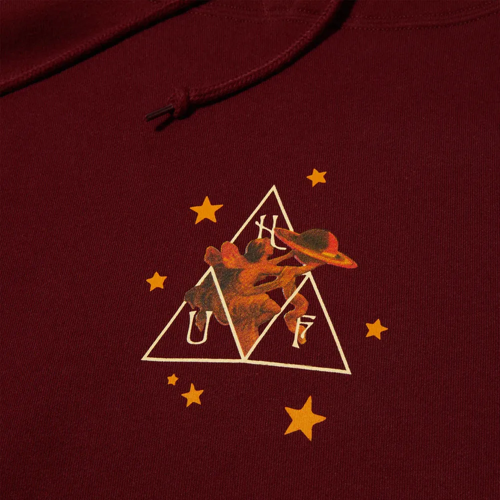 HUF X SMASHING PUMPKINS INFINITE STAR GIRL PULLOVER HOODIE // DEEP WINE