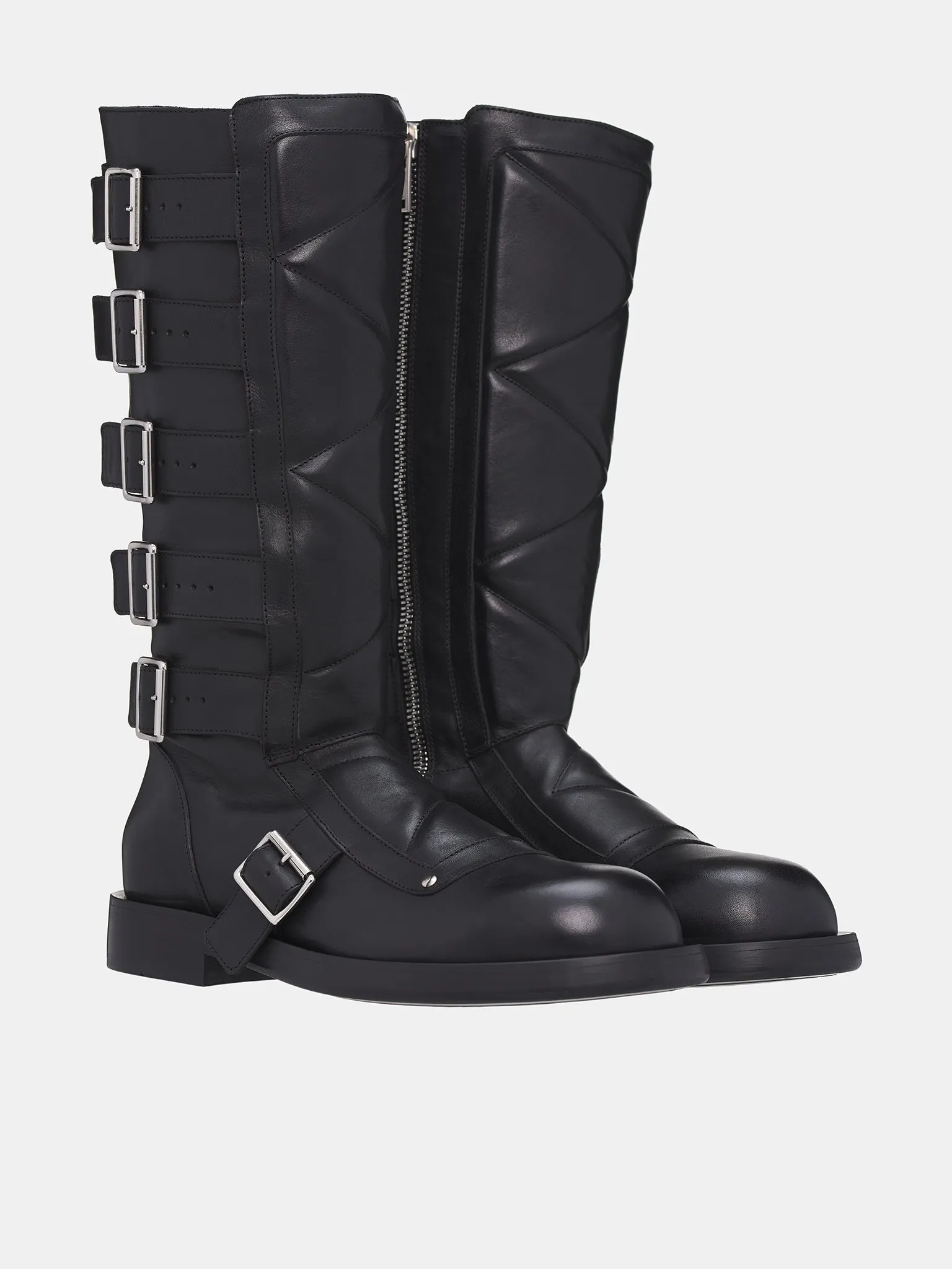 Jace Belted Biker Boots (B0012119-LT141-BLACK)