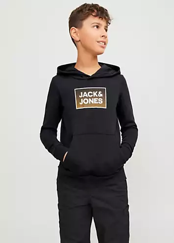 Jack & Jones Junior Logo Print Hoodie | Grattan