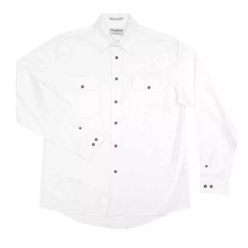 Just Country Evan Full Button Shirt Men's White