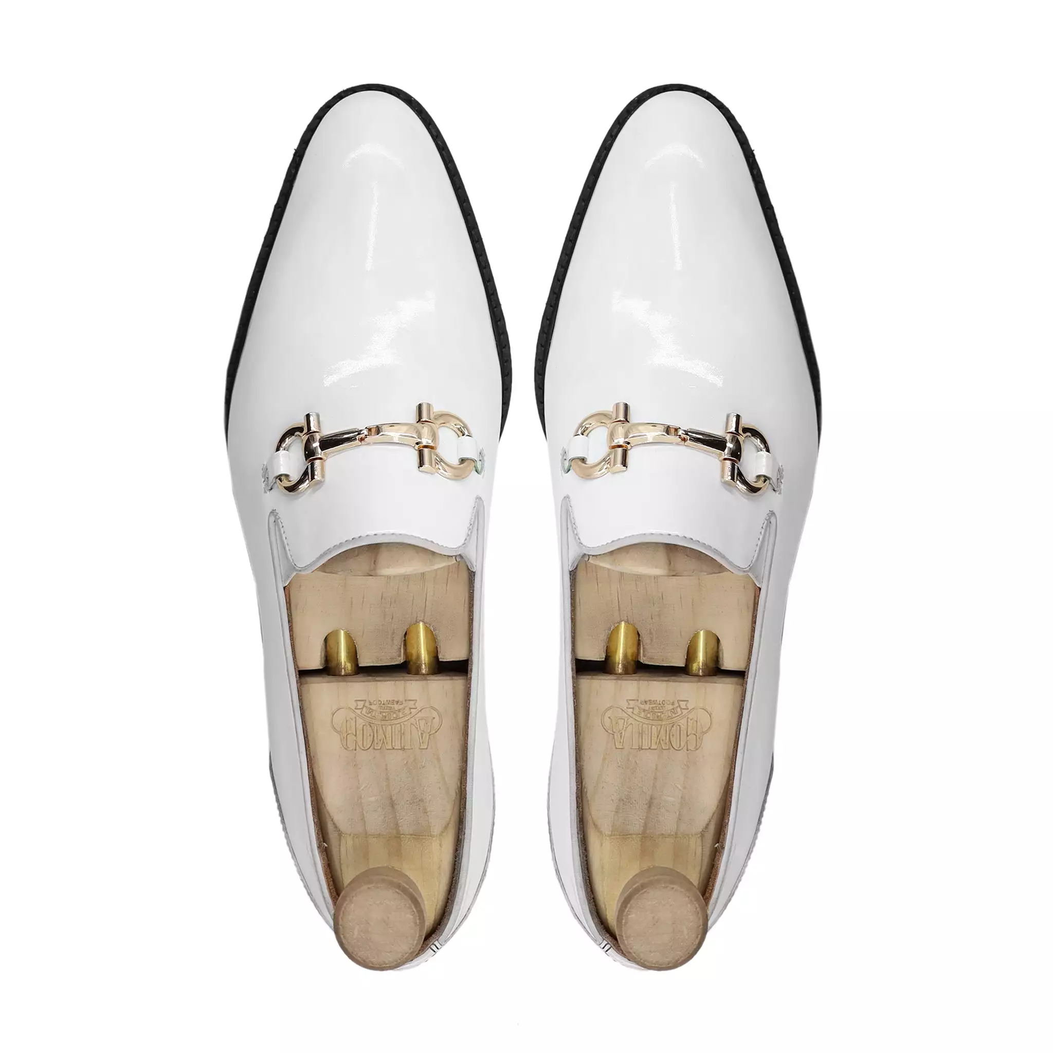 Kal - Men's White Patent Leather Loafer