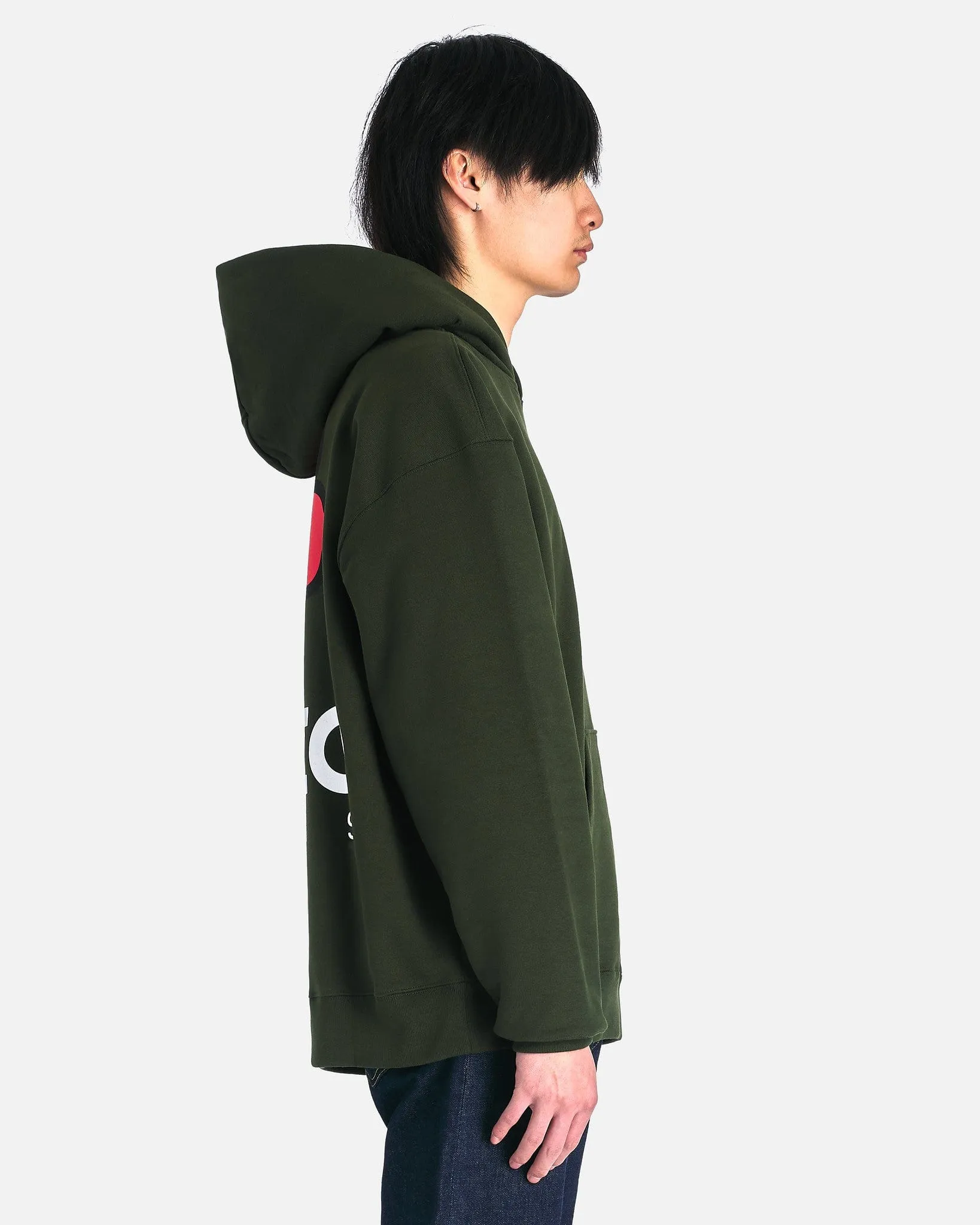 Kenzo Boke Flower Oversized Hoodie in Dark Khaki