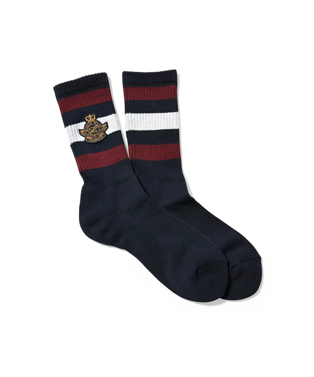 Lafayette College Emblem Crew Socks Navy