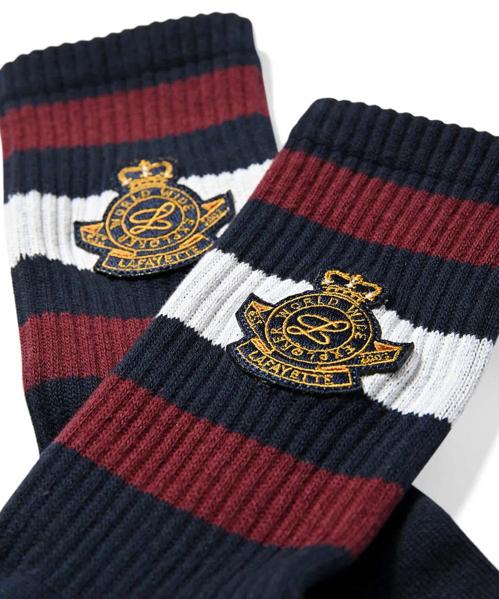 Lafayette College Emblem Crew Socks Navy