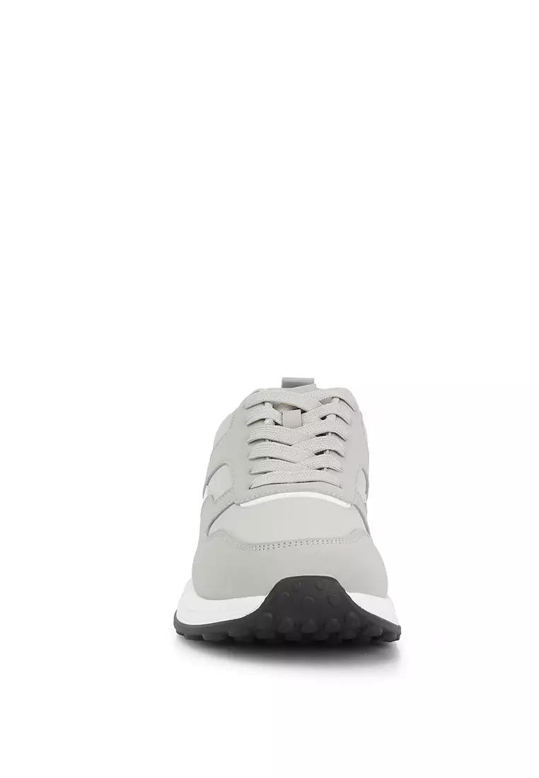 London Rag Grey Suede Paneling Detail Sneakers