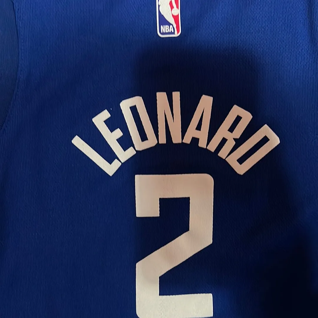 Los Angeles Clippers NBA Nike #2 Leonard Kids Icon Authentic Replica Blue Jersey