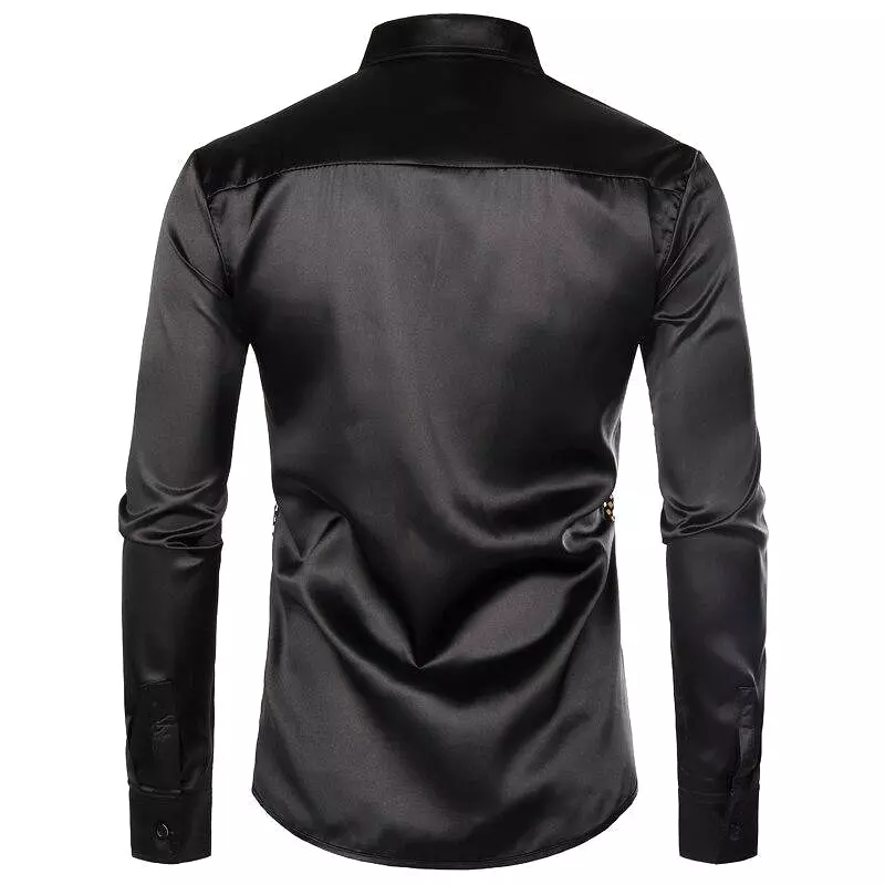 Luxury Sequins Silk Shirt For Men