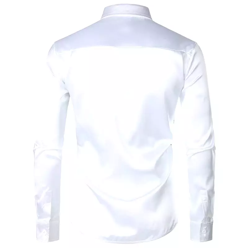 Luxury Sequins Silk Shirt For Men