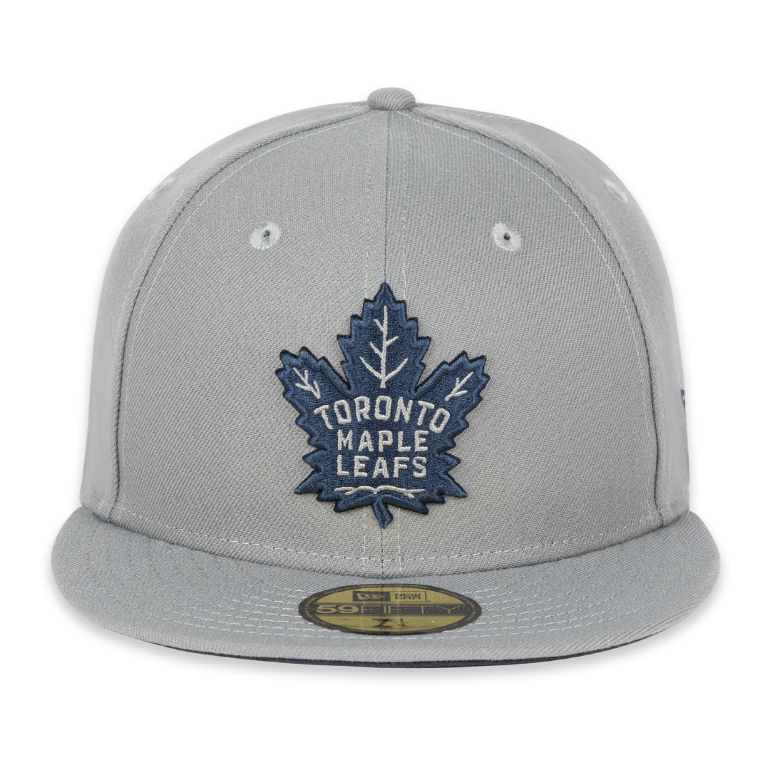 Maple Leafs New Era Men's 59FIFTY Prim Logo Fitted Hat - GREY