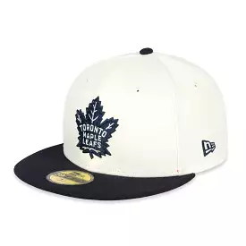 Maple Leafs New Era Men's 59FIFTY Prim Logo Fitted Hat - NAVY