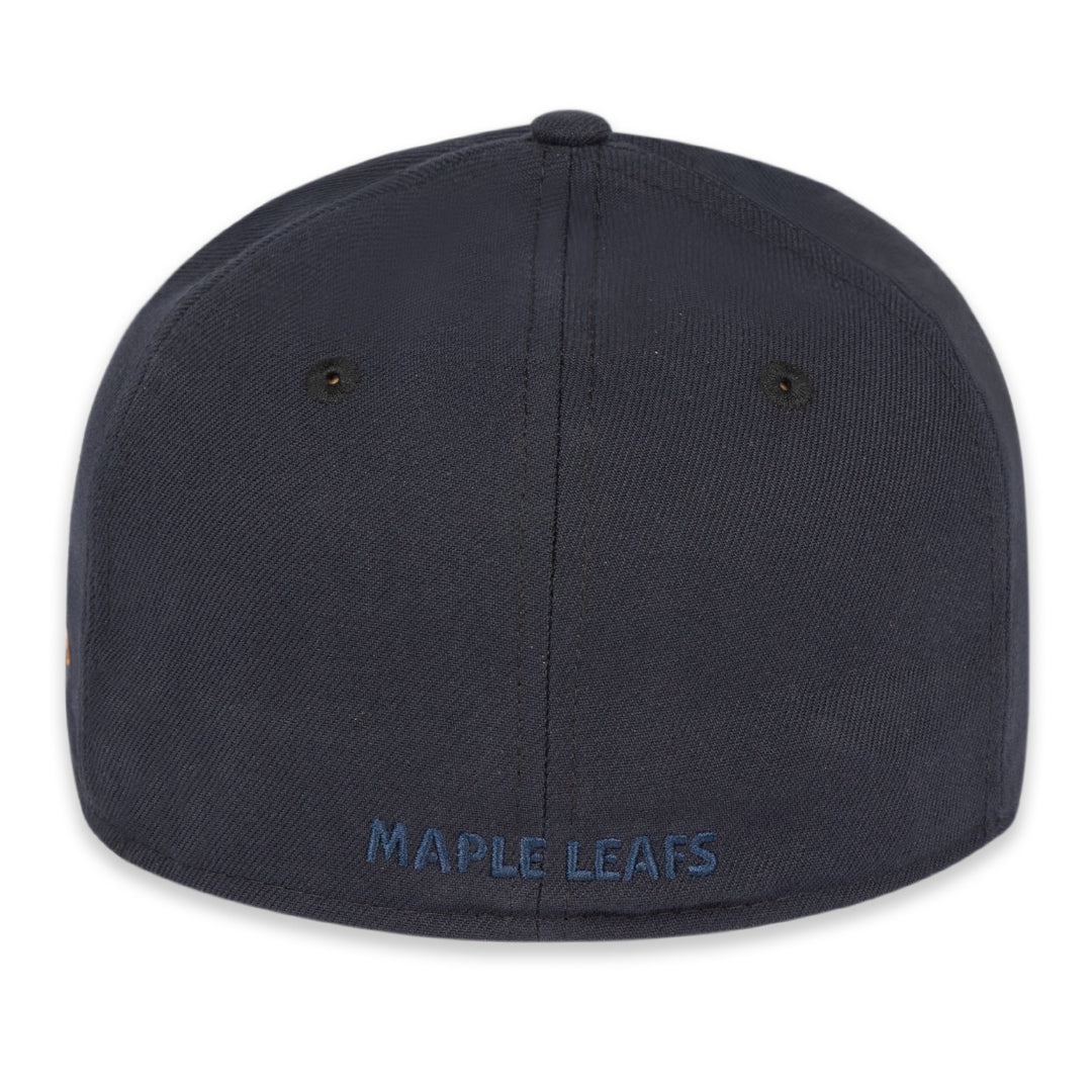 Maple Leafs New Era Men's 59FIFTY Prim Logo Fitted Hat - NAVY/BROWN