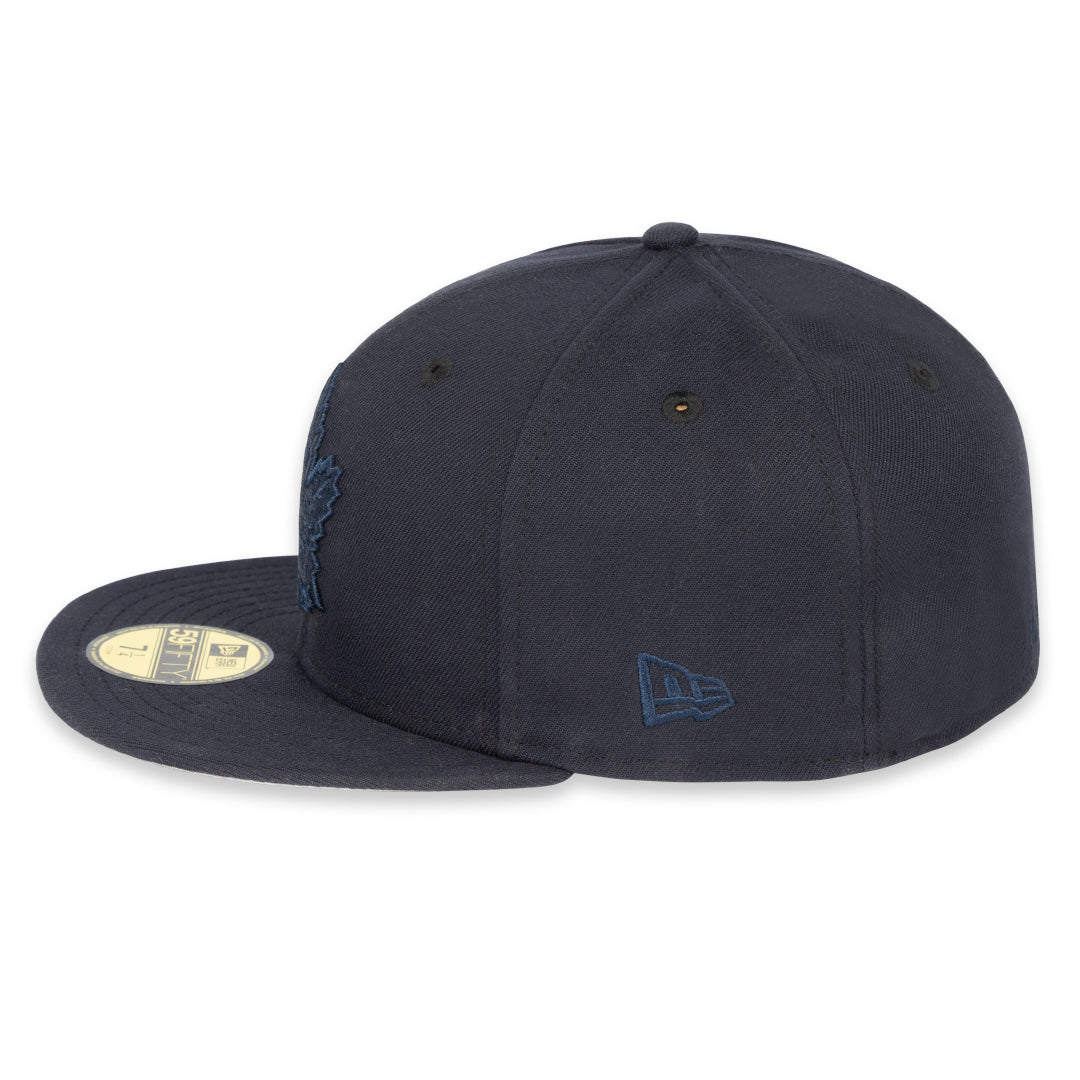 Maple Leafs New Era Men's 59FIFTY Tonal Prim Logo Fitted Hat - NAVY