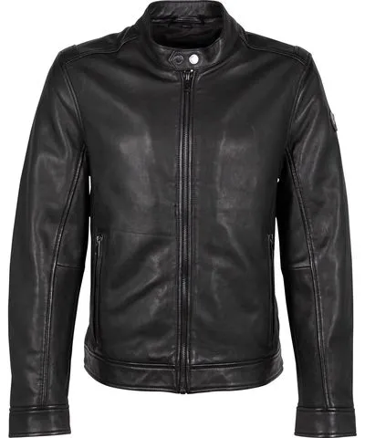 Mauritius Men's Occer Rf Leather Jacket, Black