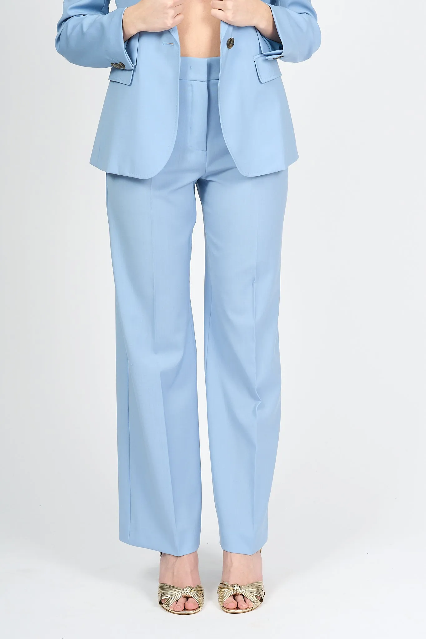 Max Mara Weekend Pantalone Visivo Palazzo Azzurro Donna