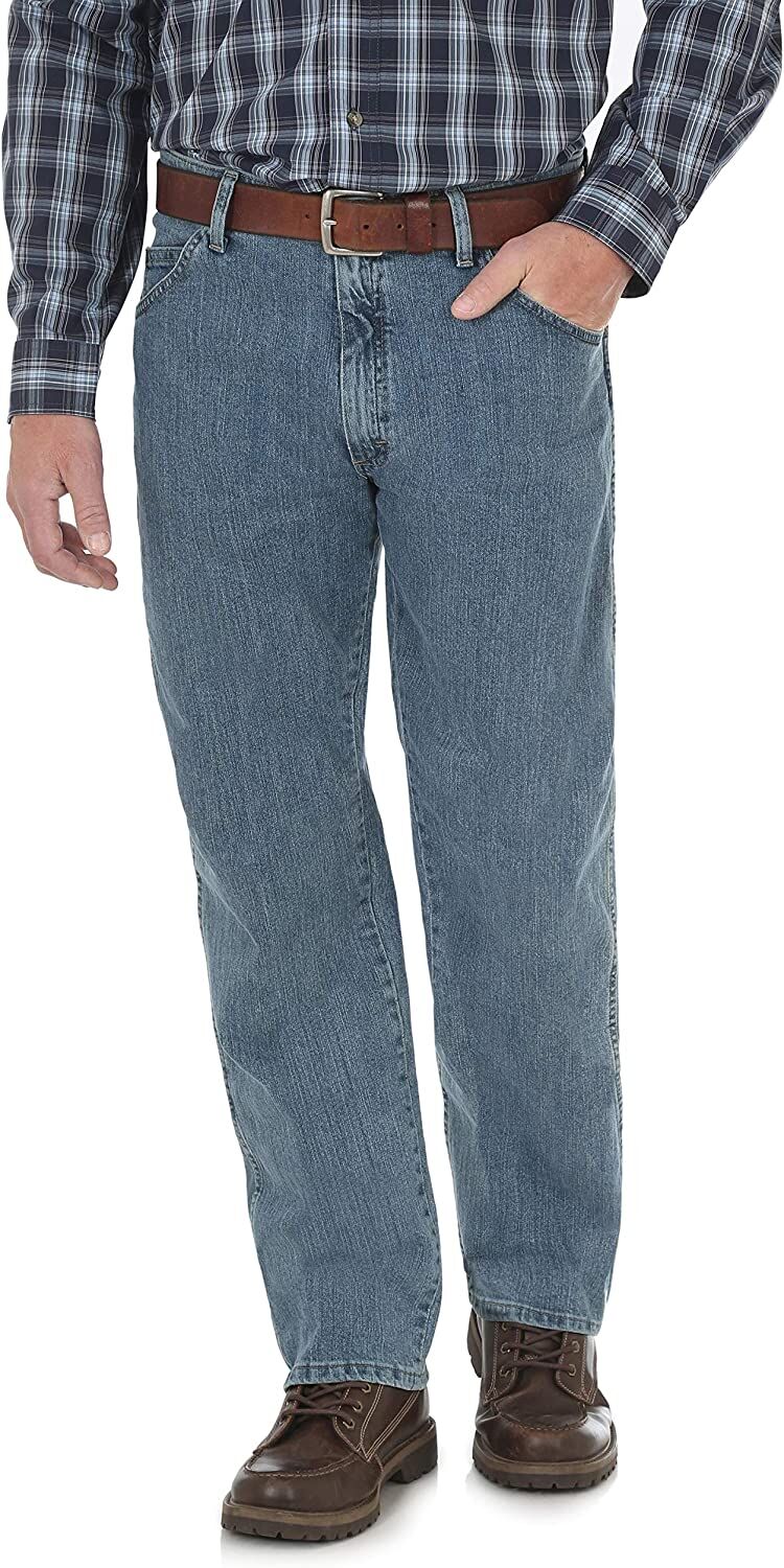 Men's Light Denim Rugged Straight Jean