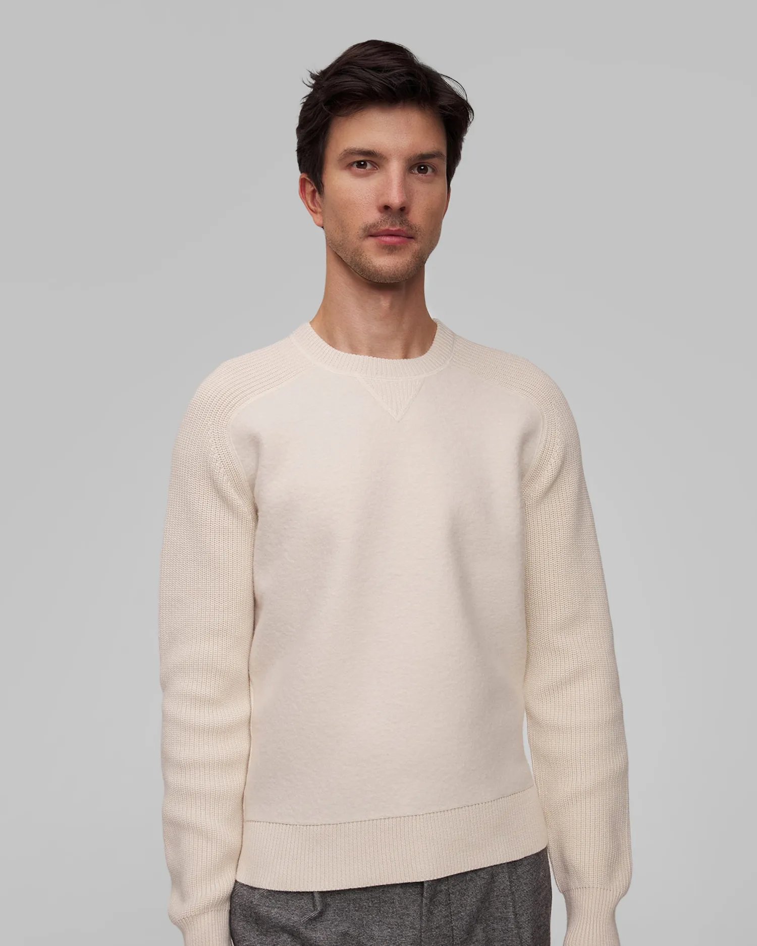 Men’s beige woolen sweater Hugo Boss H-Ematero 50526864-131