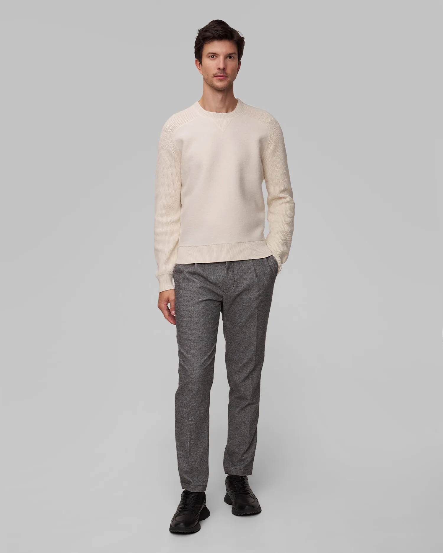 Men’s beige woolen sweater Hugo Boss H-Ematero 50526864-131