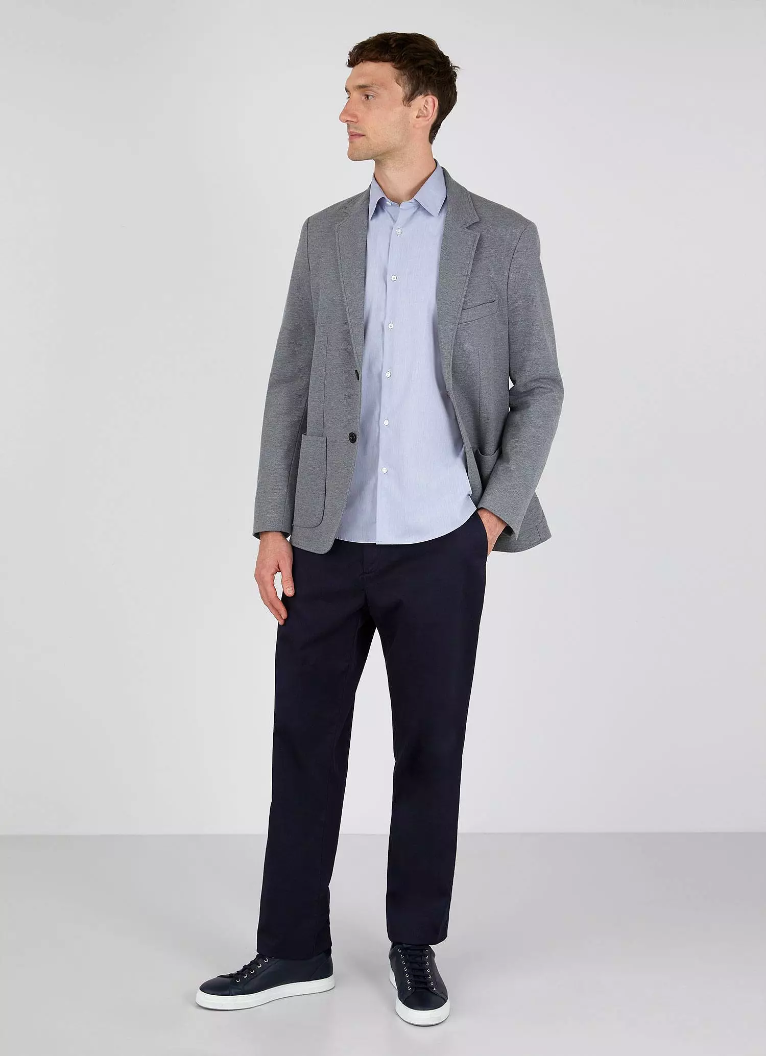 Men's Elasticated Waist Trouser in Navy