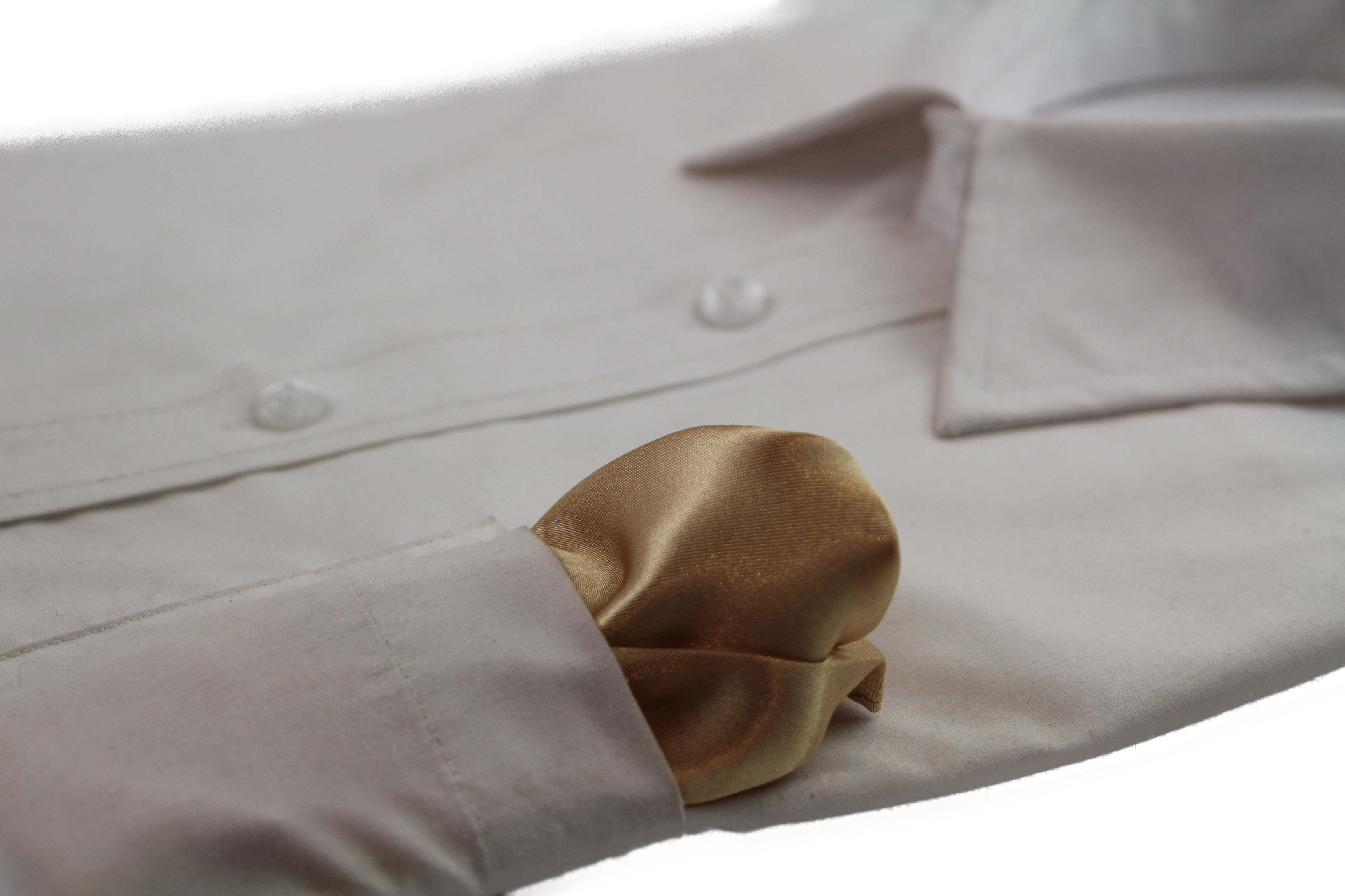 Mens Gold Pocket Square